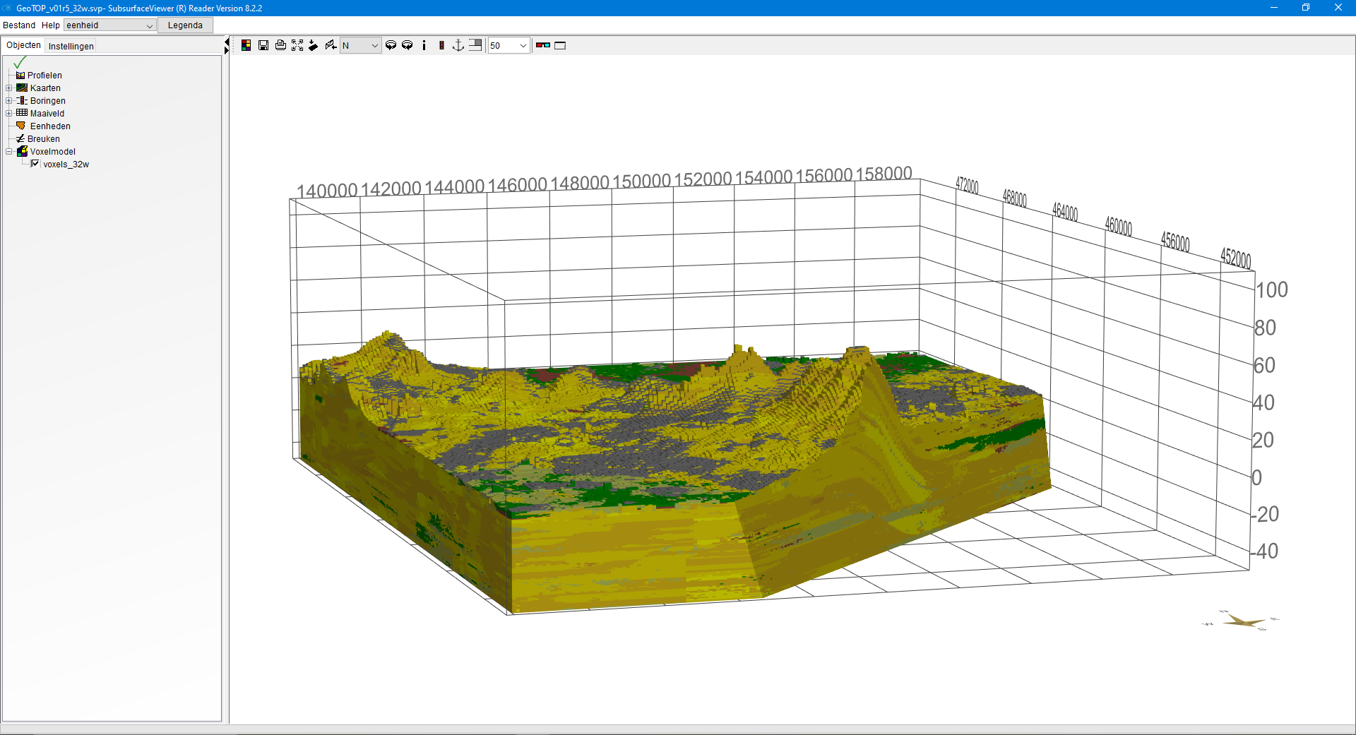GeoTOP in SubsurfaceViewer